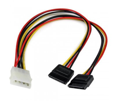 Molex (M) to 2 x SATA (F) Adapter Cable