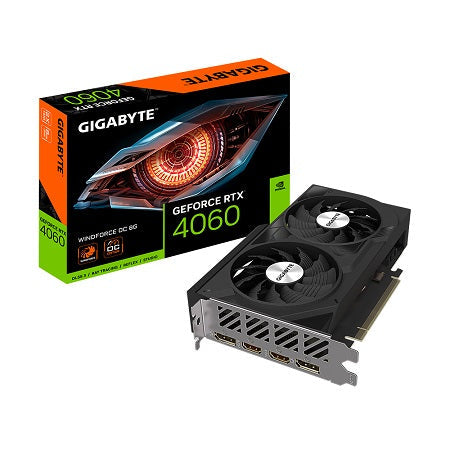 Gigabyte Nvidia GeForce RTX 4060 WindForce OC 8GB GV-N4060WF2OC-8GD GPU