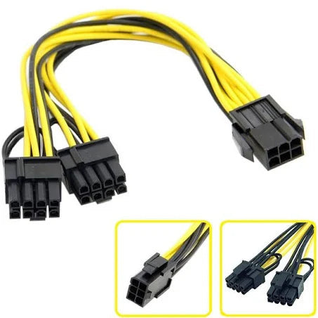 6 pin to 2 x 6+2 Adaptor Cable