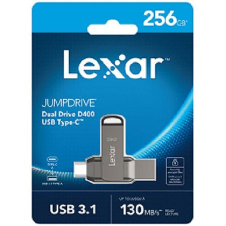 Lexar JumpDrive D400 Titanium 256GB USB Type-C Flash Drive