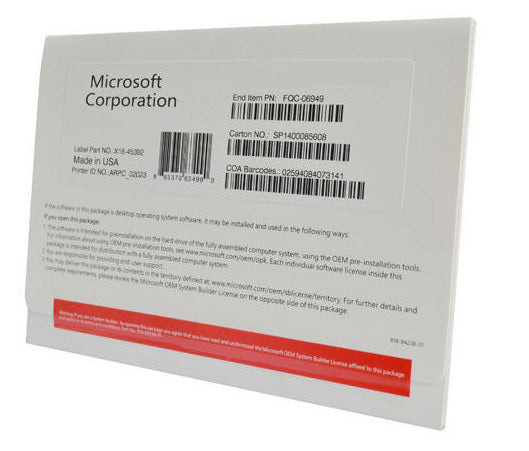 Microsoft Windows 10 64Bit OEM Pack