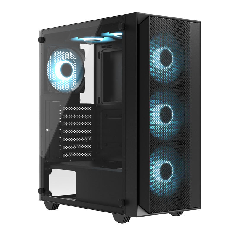 EQUITES 2605M Gaming Case with 4 X RGB Fans Black