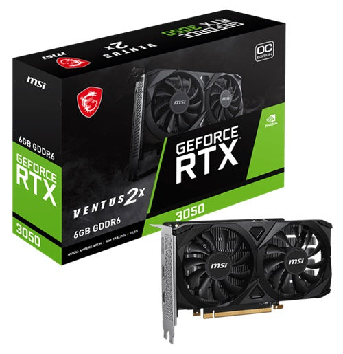 MSI GEFORCE RTX 3050 VENTUS 2X 6G OC Nvidia GeForce RTX 3050