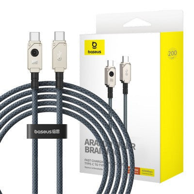 Baseus Aramid Fiber Braiding Series Fast Charging Data Cable Type-C to Type-C 480Mbps 100W 2m