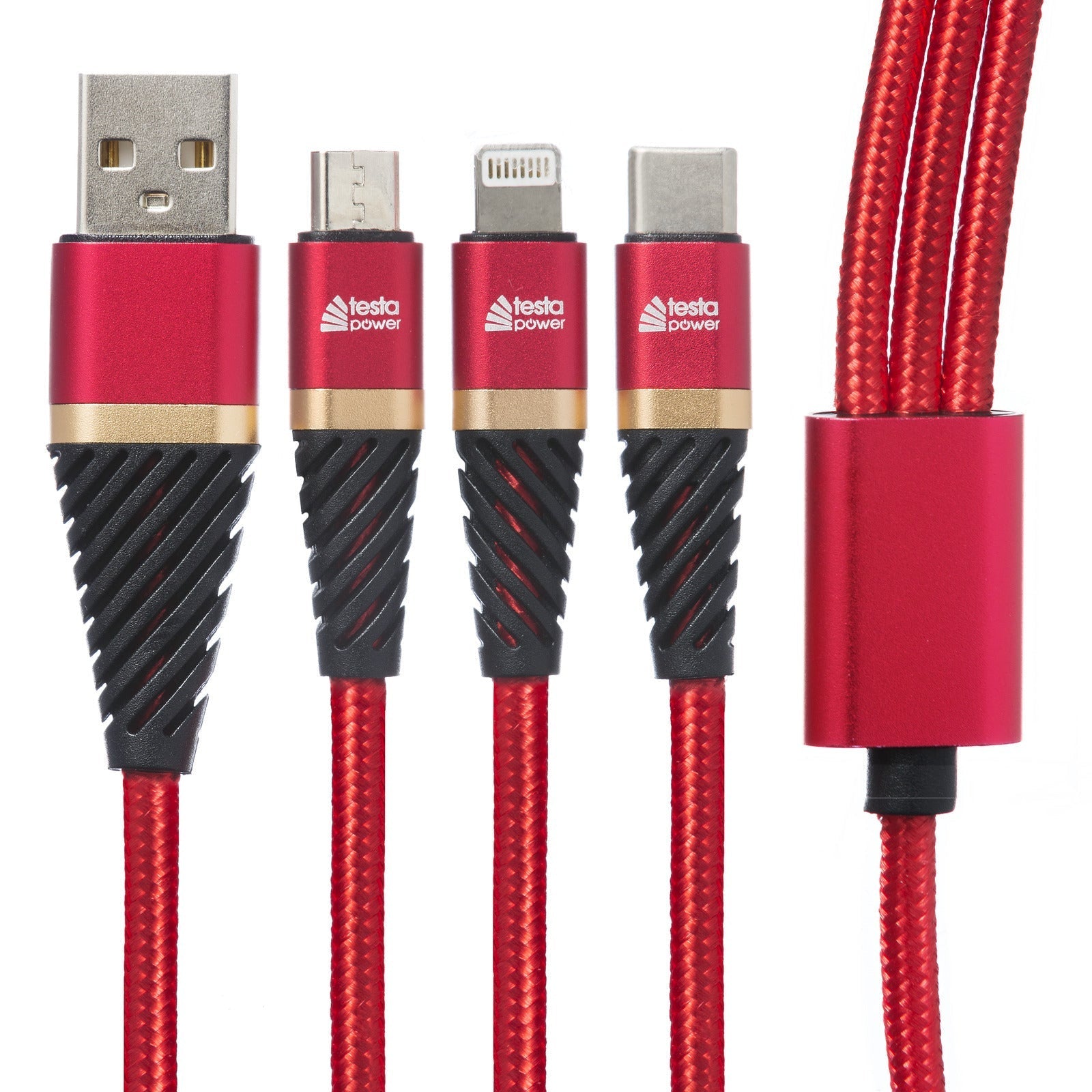 Testapower USB-A to Universal - 1m, 2.4 Amp Fast Charge Cable 9123456789068