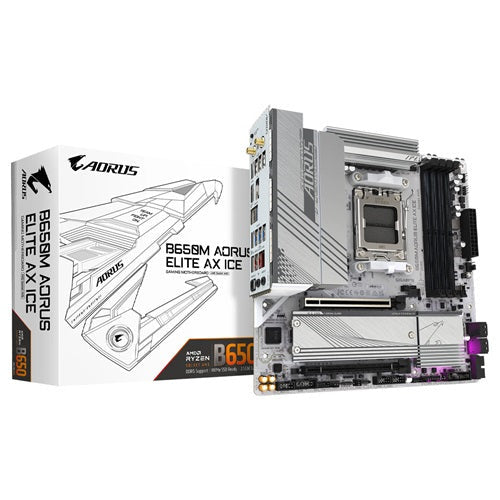 Gigabyte B650M AORUS ELITE AX ICE AMD ATX Motherboard