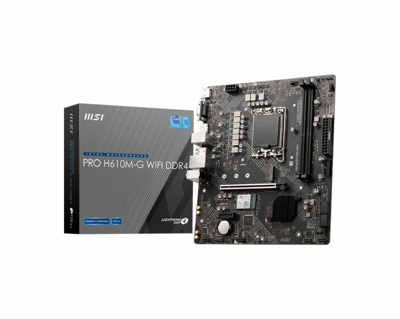 MSI PRO H610M-G WIFI DDR4 mATX LGA 1700 Motherboard