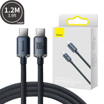 Baseus Crystal Shine Series Fast Charging Data Cable Type-C to Type-C 100W 1.2m