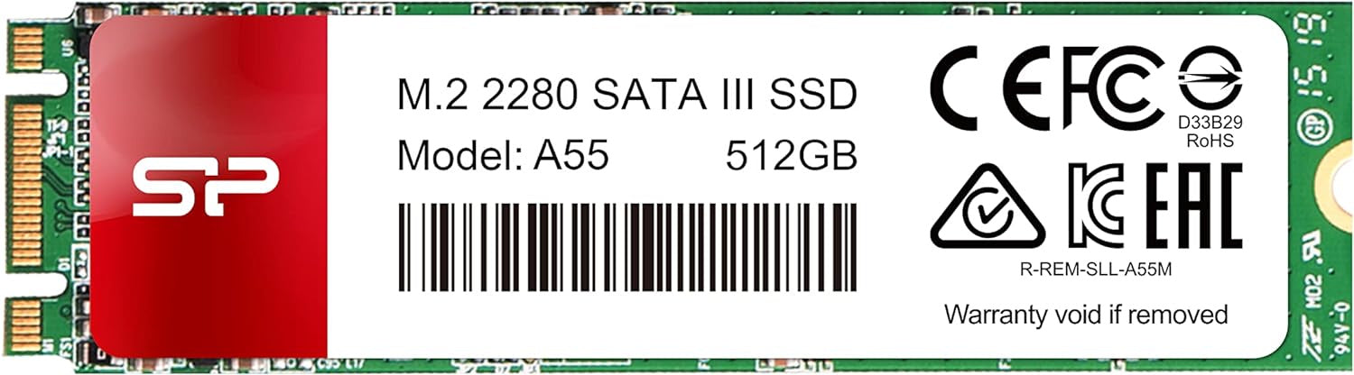 Silicon Power 512GB A55 M.2 SSD SATA III Internal Solid State Drive