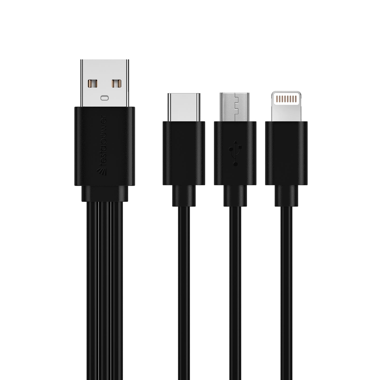 Testapower USB-A to Universal - 25cm Fast Charge 2.4 Amp Charge Cable