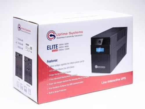 Uptime ES1500-AVR, Elite Series, Line Interactive UPS with LCD Display, 1500VA, 900W, Tower, 230 V AC, 60Hz