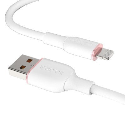 iQuick PowerWire 1 Series TPE Charging Date Cable USB to iP 1m - White