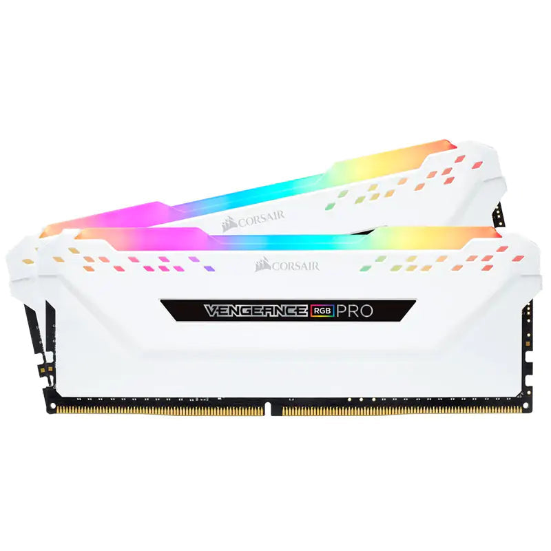 Corsair Vengeance Pro RGB 16GB (2x8GB) C16 3200MHz DDR4 RAM - White